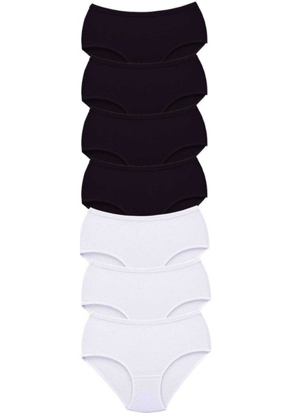 7 Adet Kadın Yüksek Bel Bato Kalın Lastik Külot S4