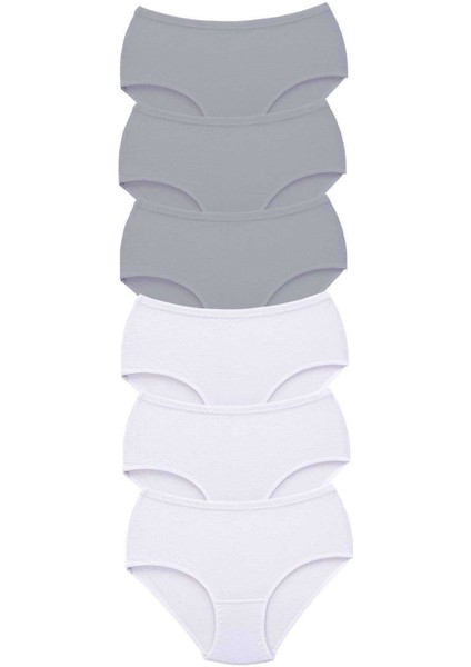 6 Adet Kadın Yüksek Bel Bato Kalın Lastik Külot S10