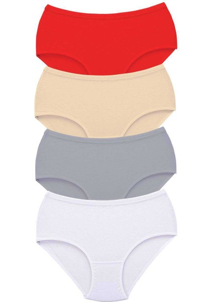 4 Adet Kadın Yüksek Bel Bato Kalın Lastik Külot S13
