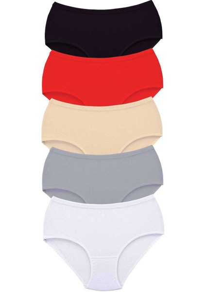 5 Adet Kadın Yüksek Bel Bato Kalın Lastik Külot S1