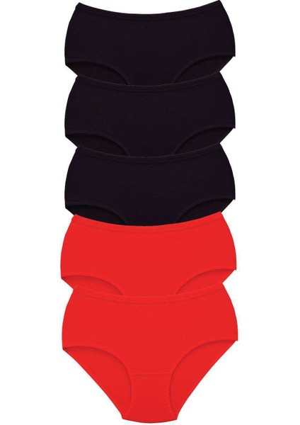 5 Adet Kadın Yüksek Bel Bato Kalın Lastik Külot S2