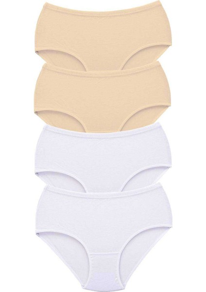 4 Adet Kadın Yüksek Bel Bato Kalın Lastik Külot S9