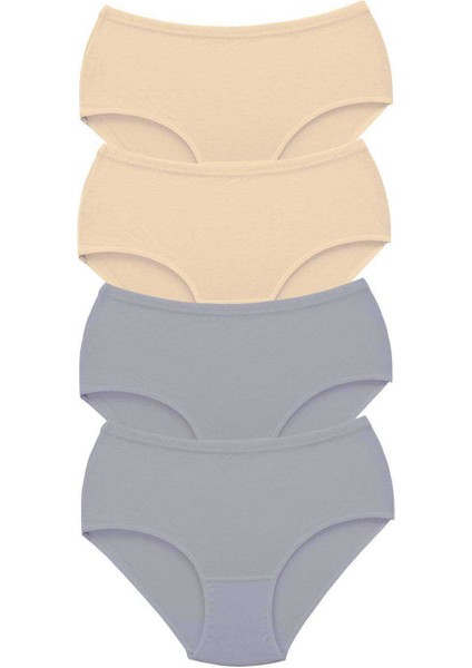 4 Adet Kadın Yüksek Bel Bato Kalın Lastik Külot S8