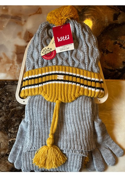 Bere Atkı Eldiven Takım 4-8 Yaş Erkek Letter C fiyatları