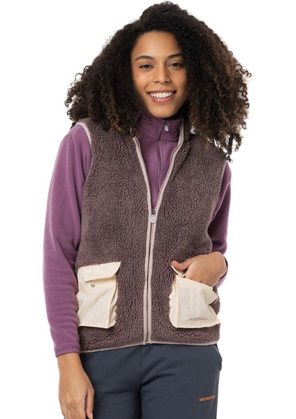 Kadın Outdoor Tekstil Yelek Jen Kahverengi fırsatları