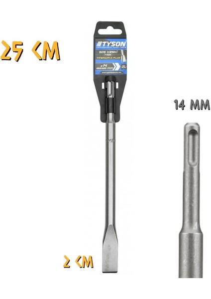 Kupa Tyson Sds Plus Keski - 14X250X20 Mm.
