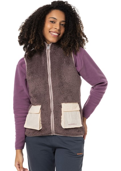 Kadın Outdoor Tekstil Yelek Jen Kahverengi