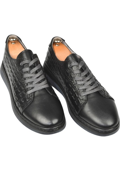 Yanları Kabartma Desenli Taban Deri Casual Ayakkabı Sneaker 2509968