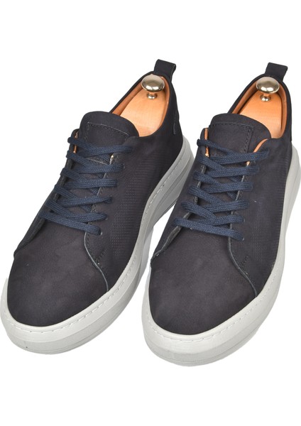 Eva Taban Bağcıklı Nubuk Deri Yüksek Taban Spor Ayakkabı Sneaker 2509953