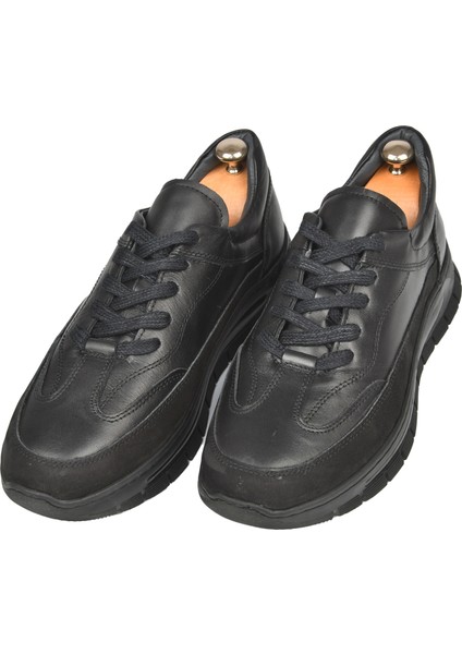 Bağcıklı Yüksek Taban Deri Spor Ayakkabı Sneaker 2501007
