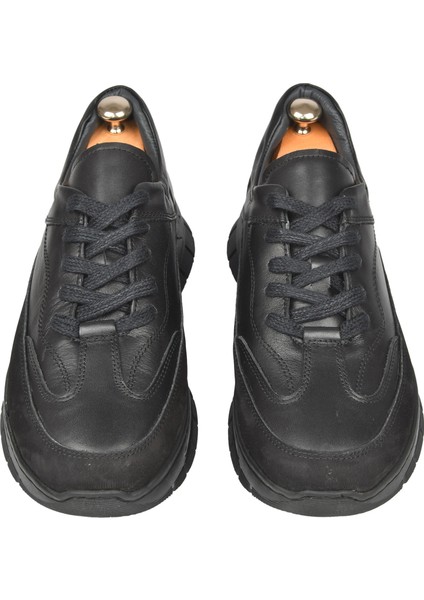 Bağcıklı Yüksek Taban Deri Spor Ayakkabı Sneaker 2501007 fırsatları