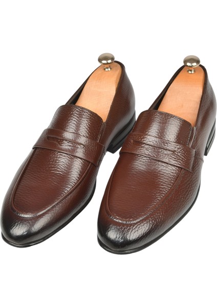 Desenli Deri Klasik Ayakkabı Loafer 2501002