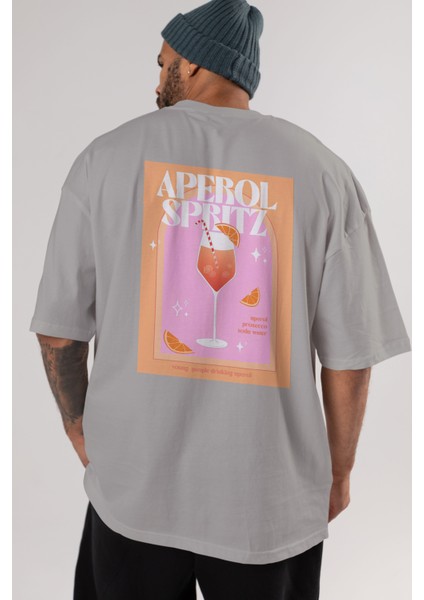 Aperol Spritz 2 Arka Baskılı Oversize T-Shirt Erkek Kadın Unisex %100 Pamuk Bisiklet Yaka Tişort indirimleri