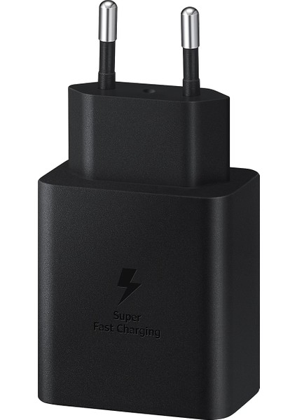 Ask Cover Samsung EP-T4511X Type-C Süper Hızlı Şarj Cihazı 45W Siyah Samsung Türkiye Garantili