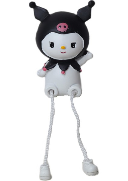 My Melody Kuromi Ayakları Sallanan 2'li Biblo Seti Dekoratif Ürün Ofis Yeni Yıl Doğum Günü si fırsatları