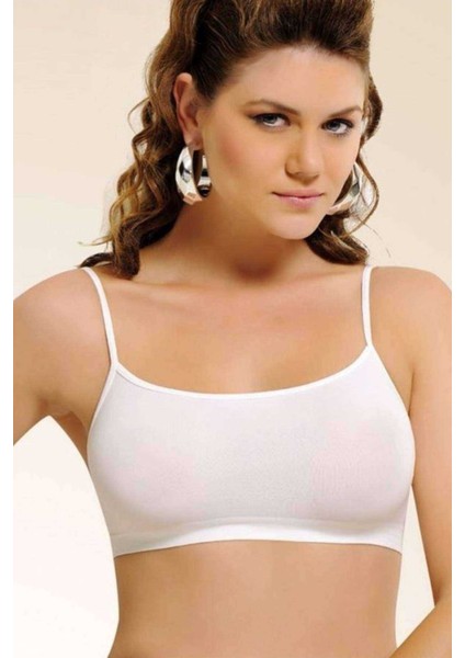 Elite Life Kadın Ince Askılı Dikişsiz Beyaz Büstiyer 851 modelleri