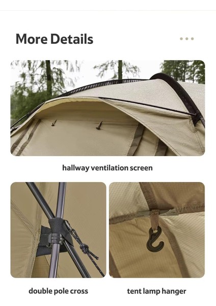 Glamping UPF50+ Aries Beta 4-6 Kişilik Tünel Çadır