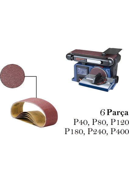 Promax PM72501 Uyumlu Tezgah Bant Zımpara Kağıdı 6 Parça