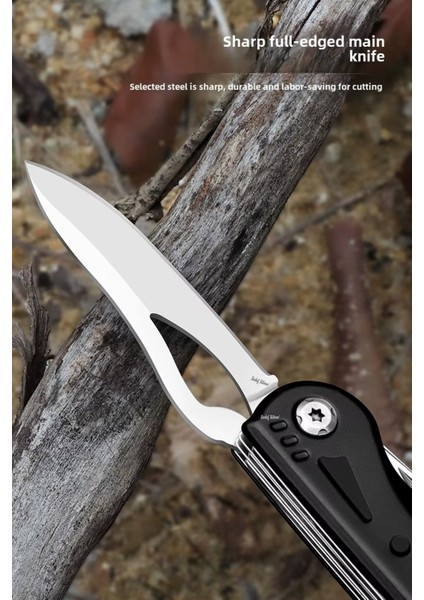 8 Fonksiyonlu Paslanmaz Çelik Çok Amaçlı Katlanır Testere Tirbuşon Tornavida Açacak Çakı indirimleri