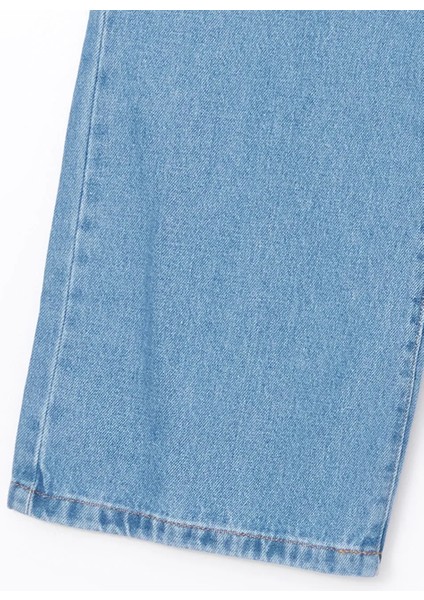 Lcw Kids Mavi Beli Ayarlanabilir Lastikli Çiçekli Kız Çocuk Jean Pantolon modelleri