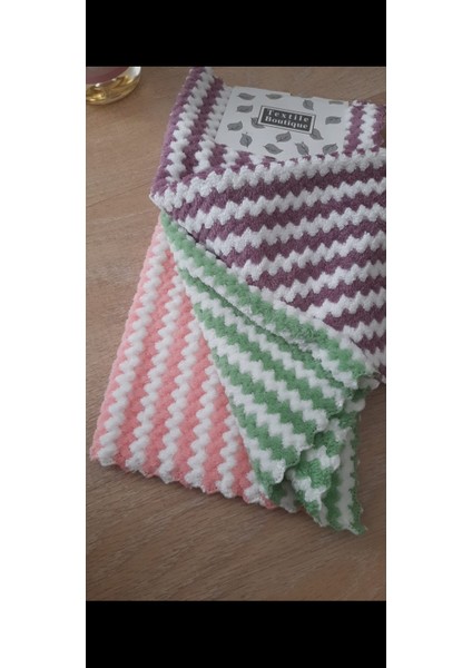 Pofidik Pofuduk Pamuklu Mutfak Bezi 3ADET 30X30CM Mikrofiber