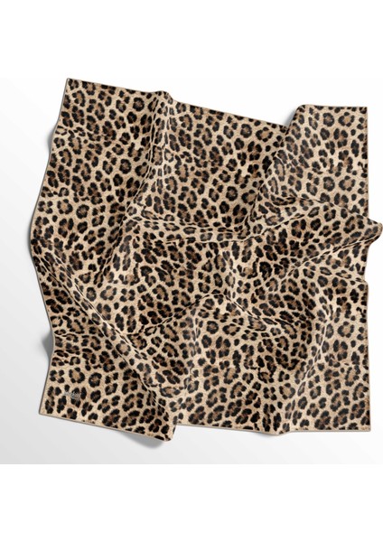 Leopar Desenli Soft Pamuk Eşarp - 04483