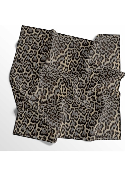 Leopar Desenli Soft Pamuk Eşarp - 04482