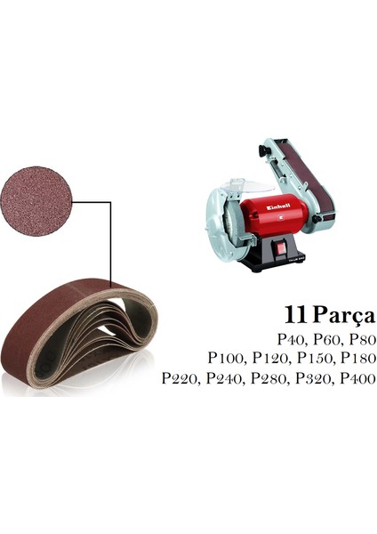 Einhell Tc-Us 240 Uyumlu Bant Zımpara Kağıdı 11 Parça