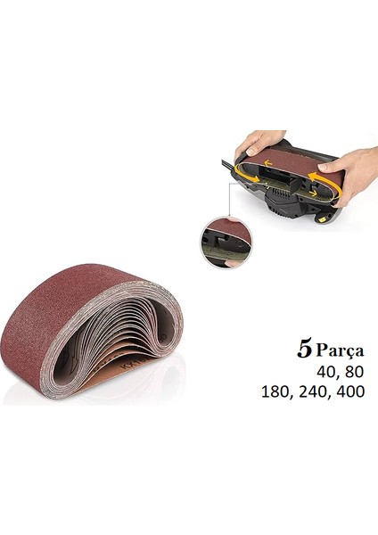 Stanley SB90 Uyumlu Bant Zımpara Kağıdı 5 Parça