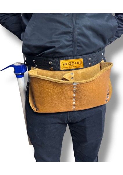 2 Bölmeli Hakiki Deri Çivi Önlüğü Taba modelleri