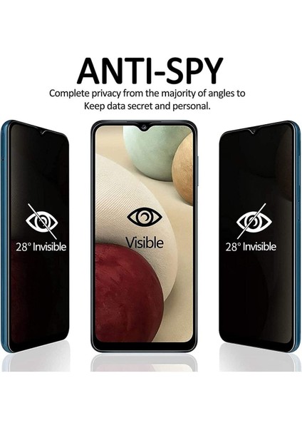 Samsung Galaxy A11 / M11 Uyumlu Hayalet Privacy Tam Kaplama Parmak İzi Bırakmayan Ekran Koruyucu Kırılmaz Cam