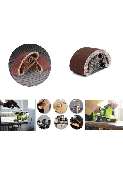 Ryobi EBS800 Uyumlu Bant Zımpara Kağıdı 5 Parça