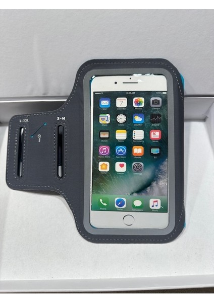 Gri Sporcu Kol Telefon Kılıfı Kol Bandı Koşu Için Telefon Kılıfı 16X8 cm