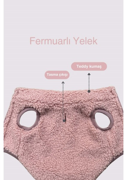 Köpek Kıyafeti - Fermuarlı Teddy Köpek Ceketi fiyatları
