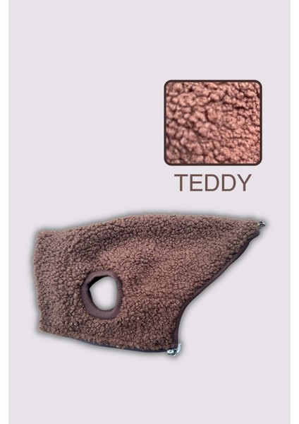 Köpek Kıyafeti - Fermuarlı Teddy Köpek Ceketi