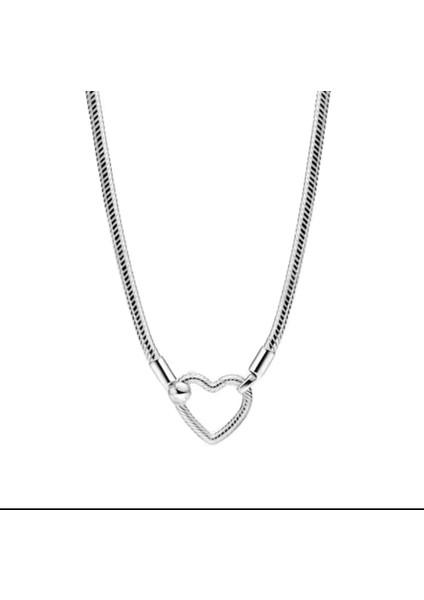 925 Ayar Moments Kalp Kilitli Yılan Zincir Kolye fiyatları