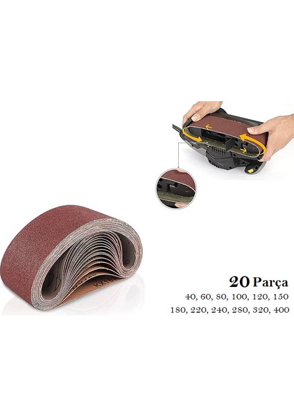 Ryobi EBS800 Uyumlu Tank Zımpara Kağıdı 20 Parça