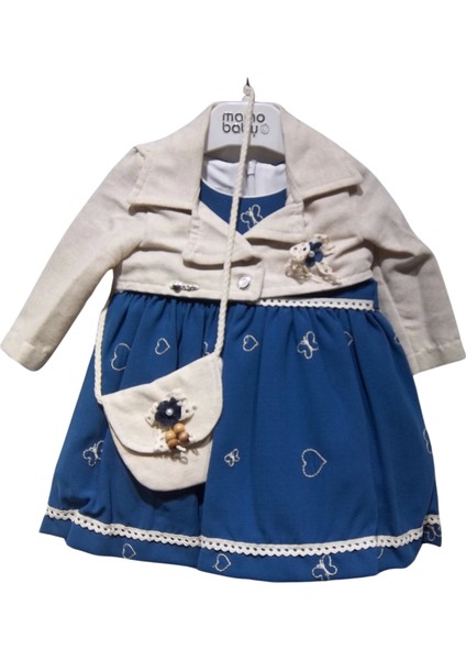 BOLEROLU ÇANTALI KIZ ELBİSE