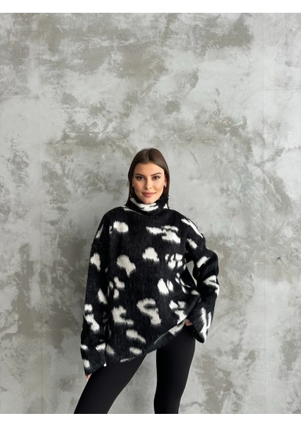 Asur Butik Kadın Benekli Dik Yaka Selanik Kazak fiyatları