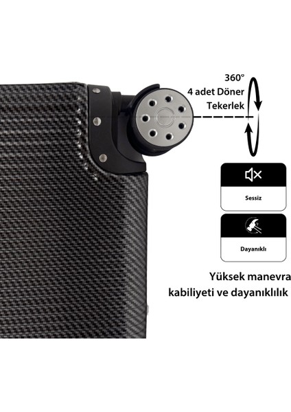 Venüs Aurora Pc Valiz, Gümüş - Büyük Boy fırsatları