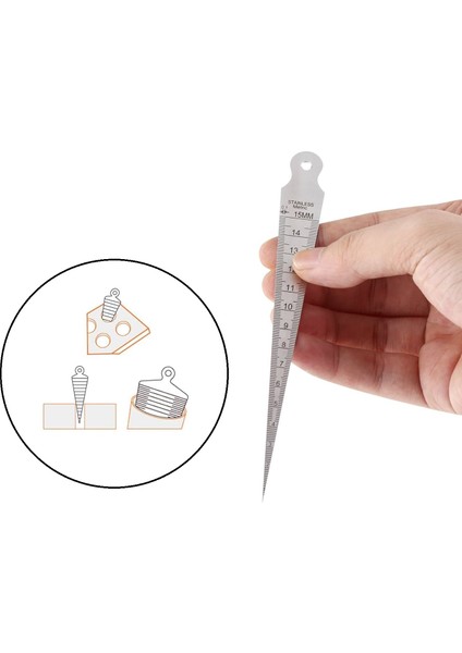 Delik Ölçme Cetveli Üçgen 1-15 mm
