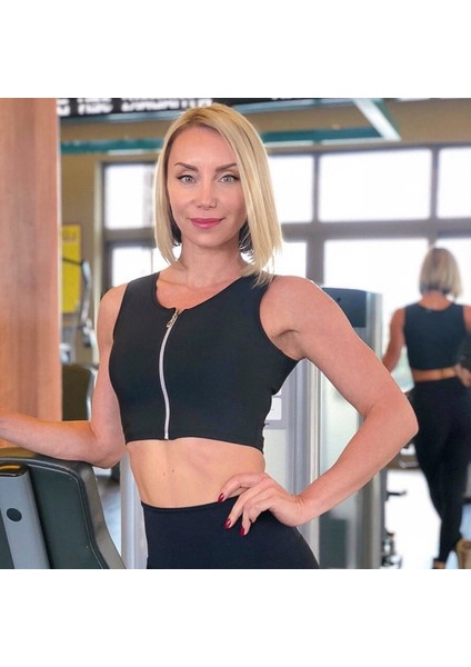 Fermuar Detaylı Kolsuz Spor Büstiyer ( Sporcu Sütyeni ) fırsatları