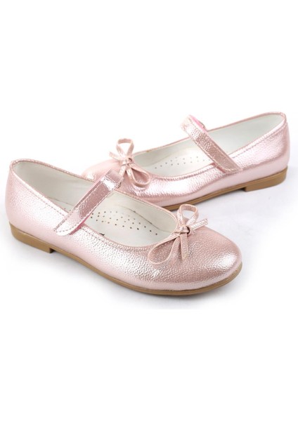 Ortaç 2079 Kız Çocuk Balerin Cırtlı Rugan Babet Ayakkabı