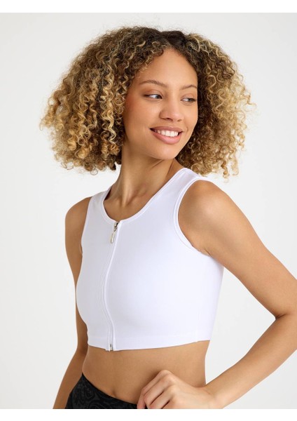 Fermuar Detaylı Kolsuz Spor Büstiyer ( Sporcu Sütyeni ) fiyatları