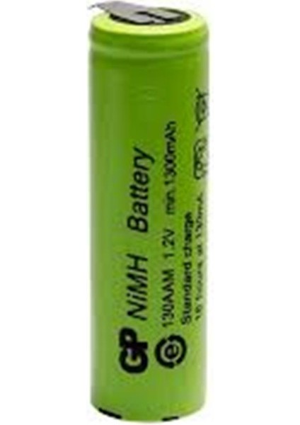 Gp Aa 1300 Mah Şarjlı Düz Kafa Endüstriyel Tekli Paket Pil