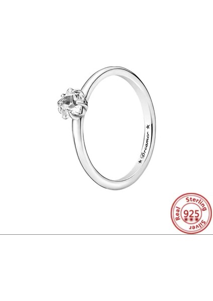 925 Ayar Gökyüzü Işıltılı Yıldız Tektaş Yüzük modelleri