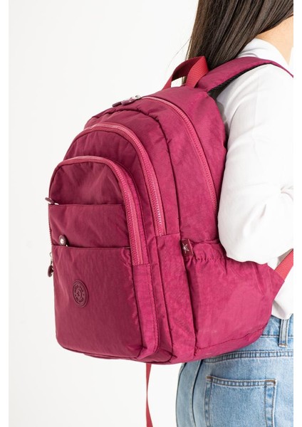 Kadın Sırt Çantası Çok Cepli 40*30 cm Hafif Klinkır Kumaş Okul Çantası Spor Seyahat Çantası Su Itici