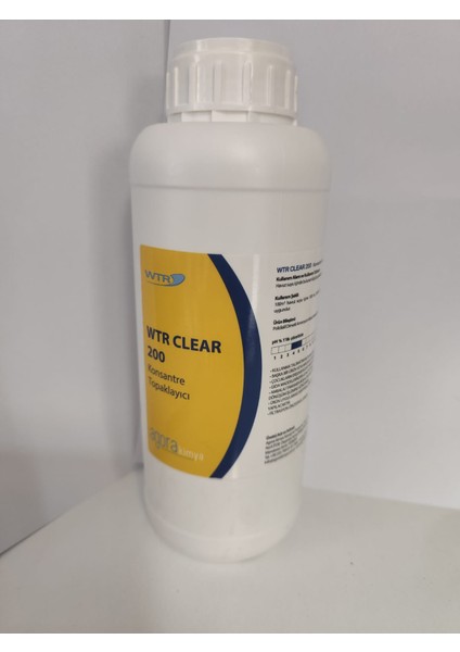 Clear 200 1lt Konsantre Topaklayıcı - Sürekli Temizleyici - Parlatıcı (10LT Eşdeğer)