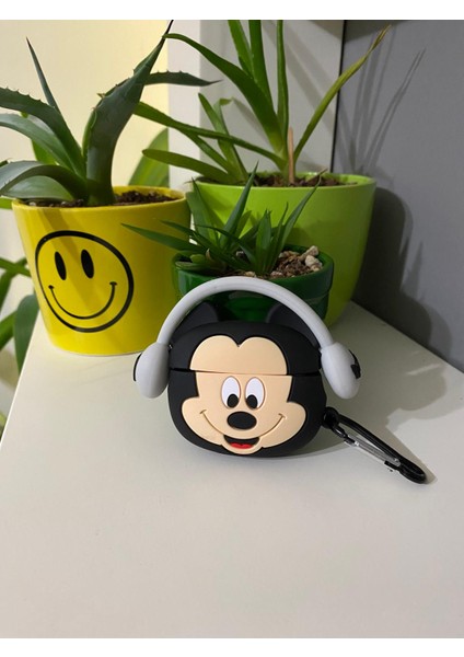 Apple iPhone 3. Nesil Uyumlu Koruyucu Bluetooth Kulaklık Kılıfı Minnie Mouse Figürlü