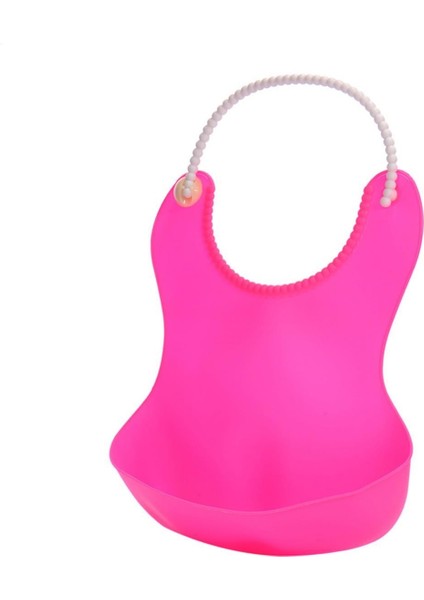 Çocuk Bebek Mama Önlüğü Dökülme Engelleyici Bükülebilir Pembe (4744)